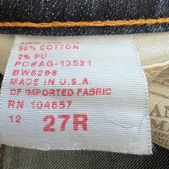 Adriano Goldschmied AG Stilt Roll Up Jeans  27 Cigarette Denim Blue Low Rise - Picture 6 of 7